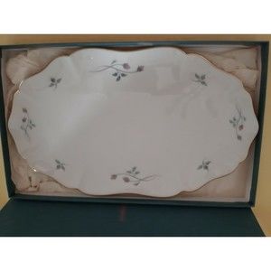 Lenox ROSE MANOR PINK Large Oblong Sandwich Tray 12"